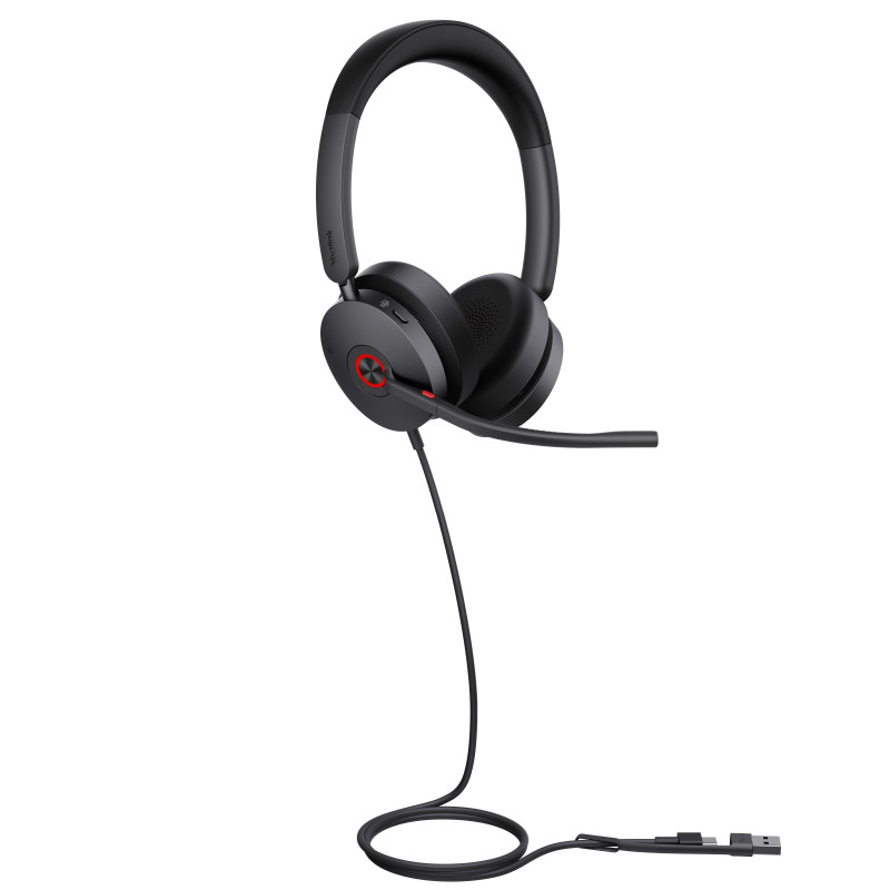 Yealink 1308151 UH48 Dual Teams USB-C/A, Alámbrico, Oficina/Centro de llamadas, 20 - 20000 Hz, 169 g, Auriculares, Negro