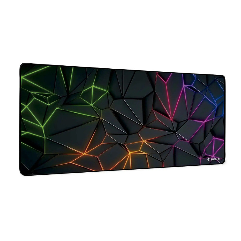 SUBBLIM SUBMP-01PUW07 Neon Obsidian XL, Negro, Multicolor, Imagen, Caucho, Base antiderrapante, Alfombrilla de ratón para