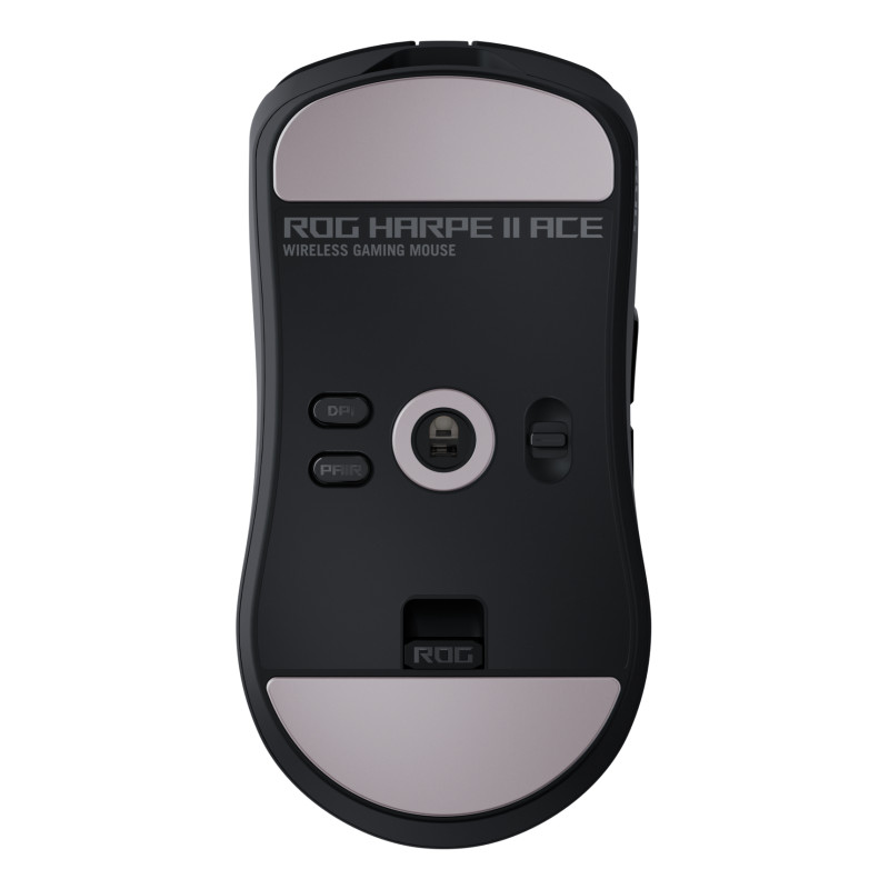 ASUS 90MP0490-BMUA00 ROG Harpe II Ace, mano derecha, Óptico, RF Wireless + Bluetooth + USB Type-A, 42000 DPI, Negro