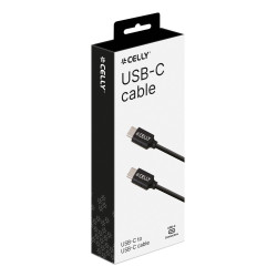 Celly USBCUSBCBK USBCUSBCBK, 1 m, USB C, USB C, USB 2.0, Negro 2
