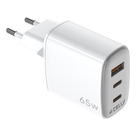 Celly UPTC1USB2USBC65 UPTC1USB2USBC65, Interior, USB, Blanco