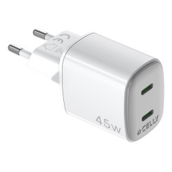 Celly UPTC2USBC45WWH UPTC2USBC45WWH, Interior, Corriente alterna, Blanco