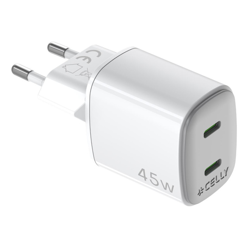 Celly UPTC2USBC45WWH UPTC2USBC45WWH, Interior, Corriente alterna, Blanco