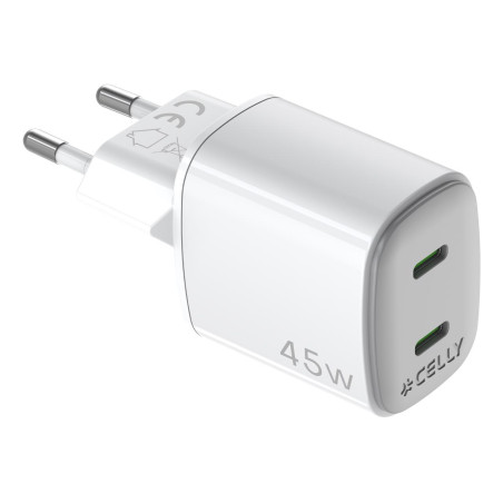 Celly UPTC2USBC45WWH UPTC2USBC45WWH, Interior, Corriente alterna, Blanco