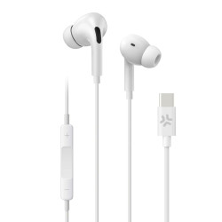 Celly UP1200TYPECWH UP1200TYPECWH, Alámbrico, 20 - 20000 Hz, Llamadas/Música, 50 g, Auriculares, Blanco