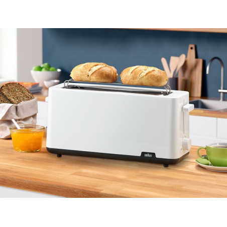 Braun HT 1110 WH HT 1110, 2 rebanada(s), Blanco, Plástico, Giratorio, 1030 W