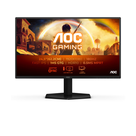 AOC 25G42E G4 25G42E, 62,2 cm (24.5"), 1920 x 1080 Pixeles, Full HD, LED, 1 ms, Negro, Rojo