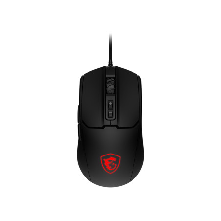 MSI FORGE GM100 FORGE GM100, Ambidextro, Óptico, USB tipo A, 6400 DPI, Negro