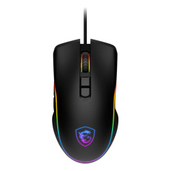MSI FORGE GM300 FORGE GM300, Ambidextro, Óptico, USB tipo A, 7200 DPI, Negro