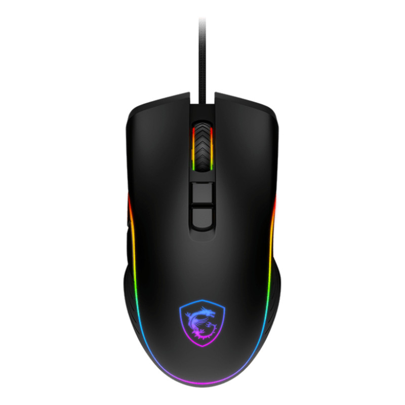MSI FORGE GM300 FORGE GM300, Ambidextro, Óptico, USB tipo A, 7200 DPI, Negro