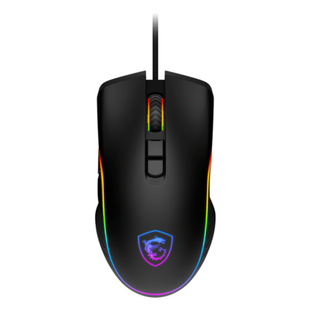 MSI FORGE GM300 FORGE GM300, Ambidextro, Óptico, USB tipo A, 7200 DPI, Negro