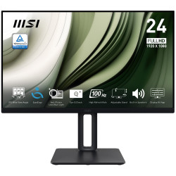 MSI PRO MP245PG Pro MP245PG, 60,5 cm (23.8"), 1920 x 1080 Pixeles, Full HD, LCD, 4 ms, Negro