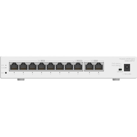 HUAWEI eKit 98012180 S380 Series S380-S8P2T, Gestionado, Gigabit Ethernet (10/100/1000), Energía sobre Ethernet (PoE), Montaje