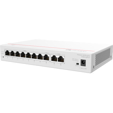 HUAWEI eKit 98012180 S380 Series S380-S8P2T, Gestionado, Gigabit Ethernet (10/100/1000), Energía sobre Ethernet (PoE), Montaje