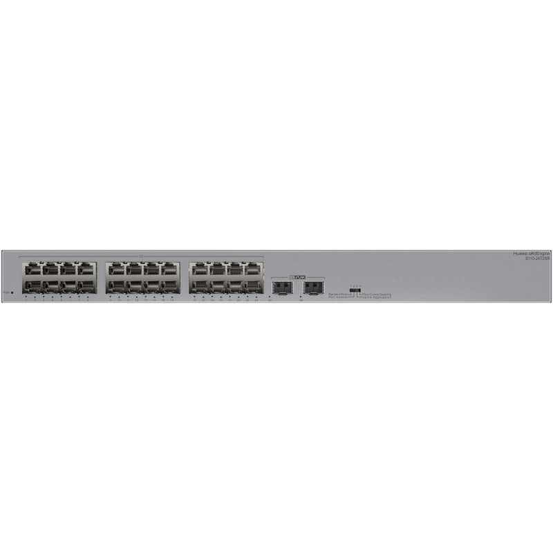 HUAWEI eKit 98012196 S110 Series S110-24T2SR, No administrado, L2, Gigabit Ethernet (10/100/1000), Montaje en rack, 1U