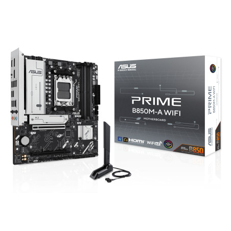 ASUS 90MB1LN0-M0EAY0 PRIME B850M-A WIFI, AMD, Zócalo AM5, AMD Ryzen 7000 Series, AMD Ryzen 8000 Series, AMD Ryzen 9000 Series,