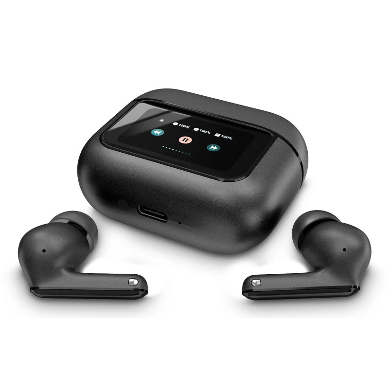 Energy Sistem 459179 Display ANC, True Wireless Stereo (TWS), Llamadas/Música, 20 - 20000 Hz, 43 g, Auriculares, Negro