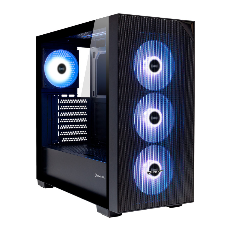 UNYKAch UK121803 Caja ATX Revelat MESH Black, Midi Tower, PC, Negro, ATX, micro ATX, Acrilonitrilo butadieno estireno (ABS),