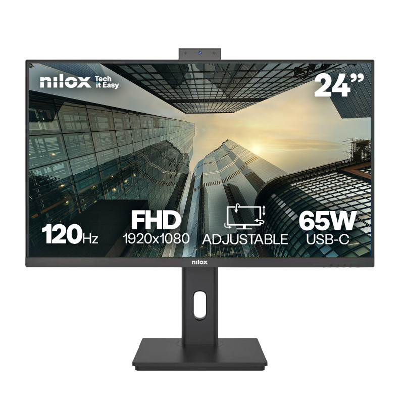 Nilox NXM24RWEB0265 NXM24RWEB0265, 61 cm (24"), 1920 x 1080 Pixeles, Full HD, LED, 4 ms, Negro