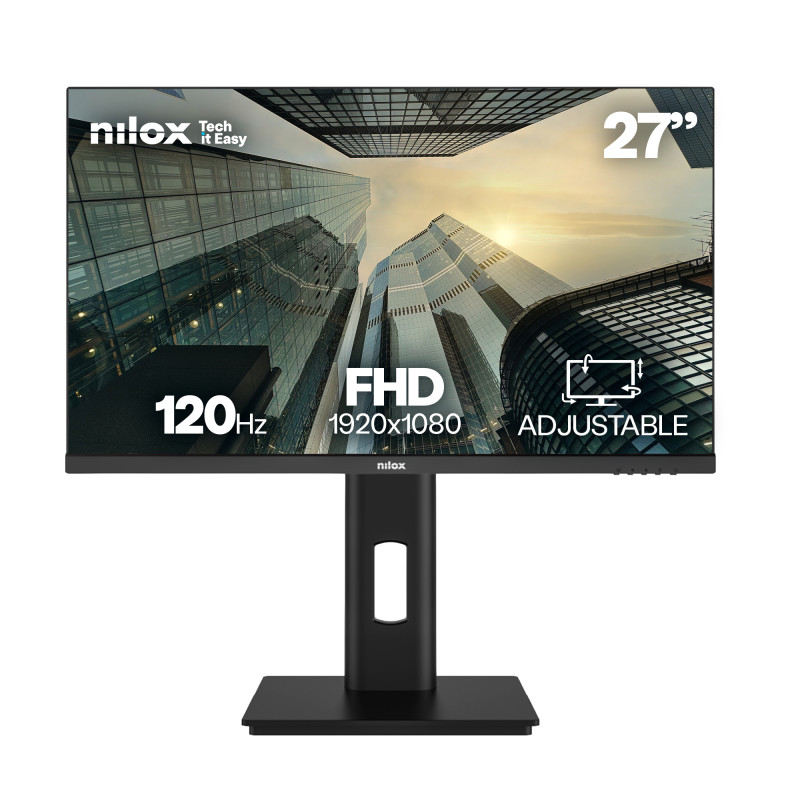 Nilox NXM27R2K1201 NXM27R2K1201, 68,6 cm (27"), 2560 x 1440 Pixeles, 2K, LED, 4 ms, Negro