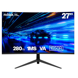 Nilox NXM27CV28001 NXM27CV28001, 68,6 cm (27"), 1920 x 1080 Pixeles, Full HD, LED, 1 ms, Negro