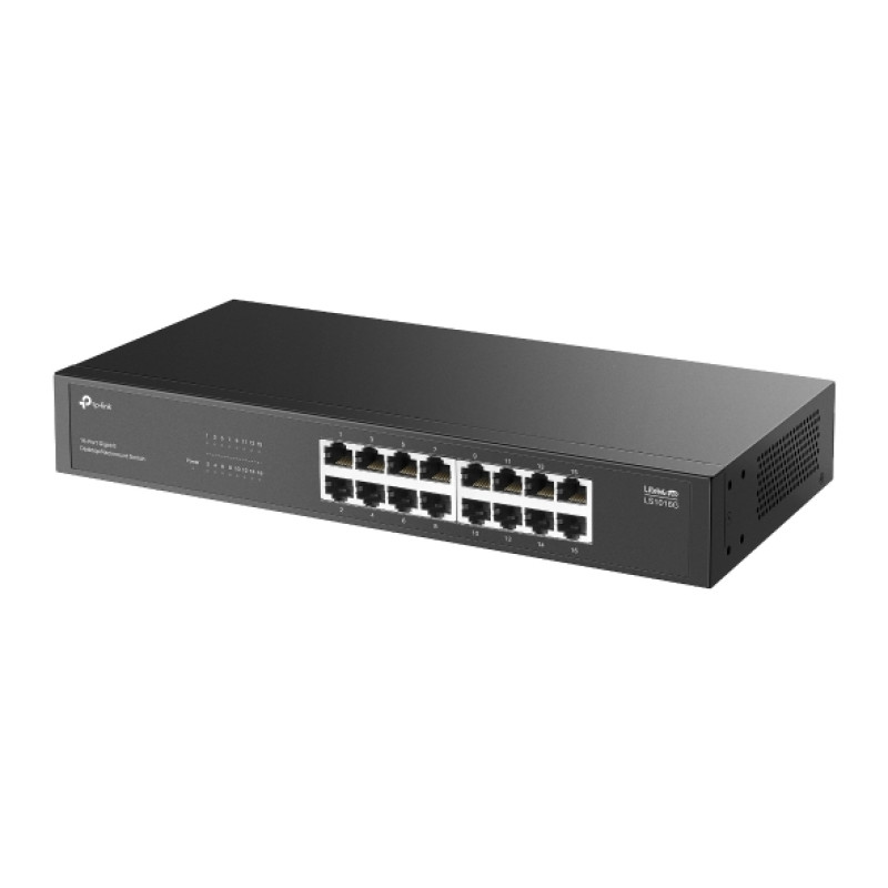 TP-Link LS1016G LS1016G, No administrado, Gigabit Ethernet (10/100/1000), Montaje en rack