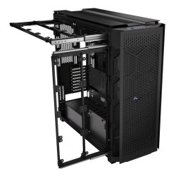 Corsair CC-9011273-WW 9000D RGB AIRFLOW, Full Tower, PC, Negro, ATX, Acero inoxidable, Vidrio templado, Juego 2