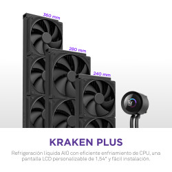 NZXT RL-KN360-B2 Kraken Plus 360, Sistema de refrigeración líquida todo en uno, 12 cm, Negro 2