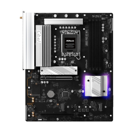 Asrock 90-MXBRK0-A0UAYZ B860 Pro RS WiFi, Intel, LGA 1851 (Socket V1), Intel Core Ultra (Series 2), DDR5-SDRAM, 256 GB, DIMM