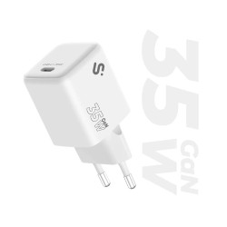 SUBBLIM SUBCHG-6G3510 Cargador GaN 35W USB-C, Interior, Corriente alterna, 12 V, Blanco