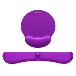 SUBBLIM SUBMP-04E022 Pack Ergo Memoryflex – Conjunto de alfombrilla para ratón y reposamuñecas para teclado Púrpura,