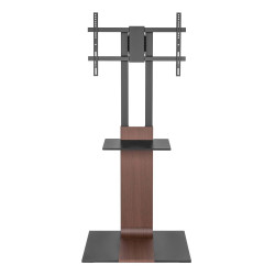 AISENS FT86TSE-401 Soporte de Suelo con Bandeja DVD para Monitor/TV 50kg de 37-86, Negro-Marrón, Negro, Marrón, Panel plano, 2