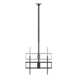 AISENS CT100TSLE-393 Soporte de techo pro giratorio, inclinable, extensible y nivelable para monitor/TV 80kg de 50-100, Negro, 2