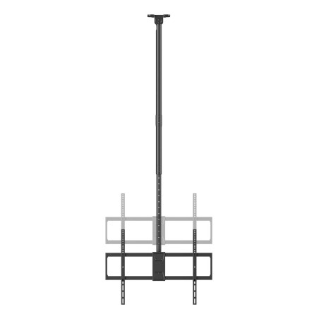 AISENS CT100TSLE-393 Soporte de techo pro giratorio, inclinable, extensible y nivelable para monitor/TV 80kg de 50-100, Negro,