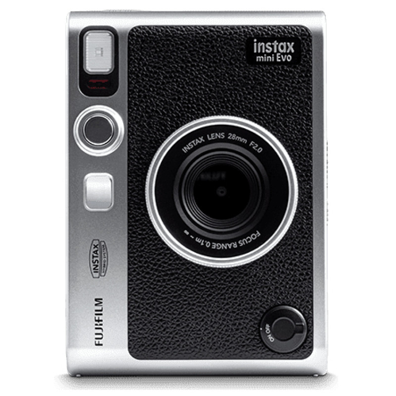 Fujifilm 16812467 Instax mini Evo, 1/5", 2560 x 1920 Pixeles, 62 x 46 mm, CMOS, Negro, 28 mm