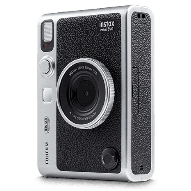 Fujifilm 16812467 Instax mini Evo, 1/5", 2560 x 1920 Pixeles, 62 x 46 mm, CMOS, Negro, 28 mm