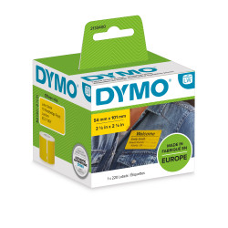 DYMO 2133400 auténticos etiquetas de envío grandes / distintivos de identificación LW | Negro sobre amarilla | 54 mm x 101