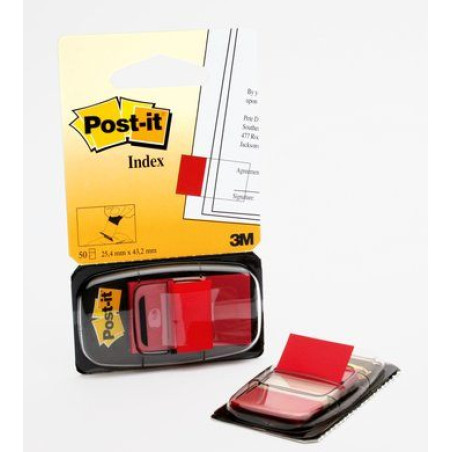 3M I680-1 I680-1, Rojo, Rectángulo, Desmontable, Archivador de anillas, 25,4 mm, 43,2 mm