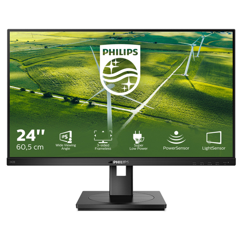 Philips 242B1G/01 242B1G/01, 60,5 cm (23.8"), 1920 x 1080 Pixeles, Full HD, LED, 4 ms, Negro