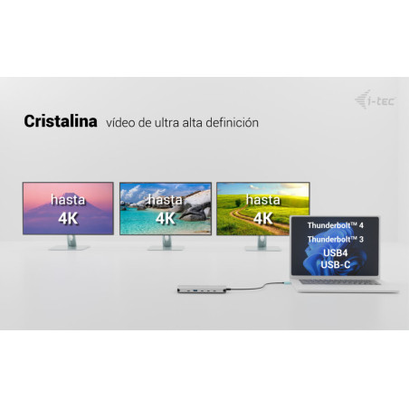 i-tec C31NANOTRIPLED140 Metal USB-C Nano 3x Display Dock, 2x HDMI 1x USB-C video with Power Delivery 140W + Universal Charger