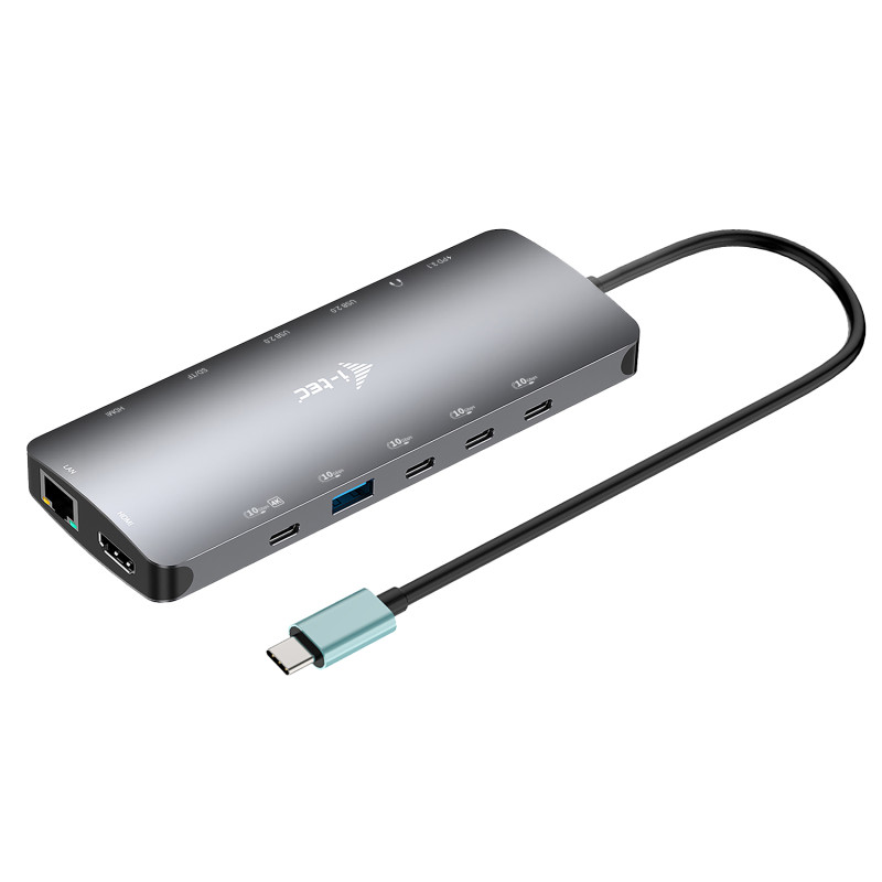 i-tec C31NANOTRIPLEDOCKPD Metal USB-C Nano 3x Display Dock, 2x HDMI 1x USB-C video + Power Delivery 140W, Alámbrico, USB 3.2