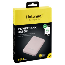 Intenso 7313523 XS5000, 5000 mAh, Polímero de litio, Rosa 2