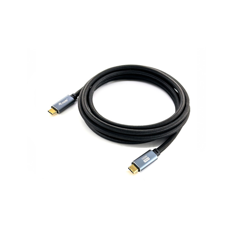Equip 128357 128357 Cable USB 3.2 Gen 2 C a C, M/M, 2,0m, PD100W , 4K/60Hz, 10Gbps, Negro, 2 m, USB C, USB C, USB 3.2 Gen 2