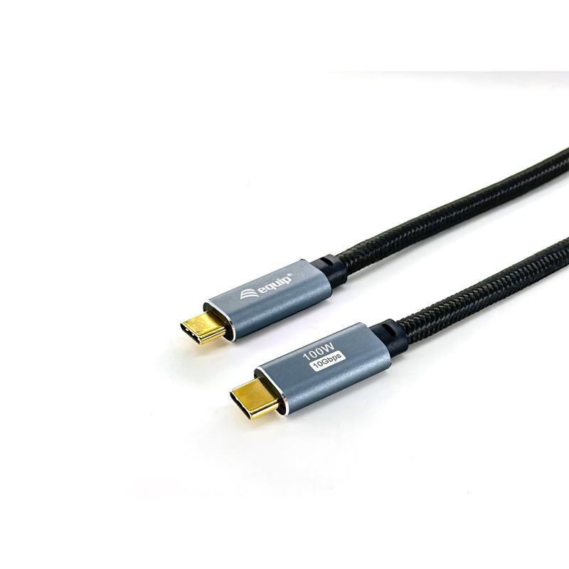 Equip 128357 128357 Cable USB 3.2 Gen 2 C a C, M/M, 2,0m, PD100W , 4K/60Hz, 10Gbps, Negro, 2 m, USB C, USB C, USB 3.2 Gen 2