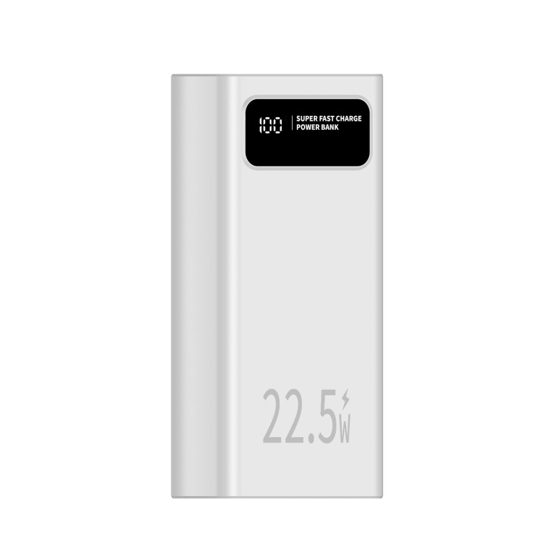 Leotec LEPOW30W22W Powerbank 30.000mAh PD 22.5W, 30000 mAh, Polímero de litio, Power Delivery 3.0, Quick Charge 3.0, Blanco