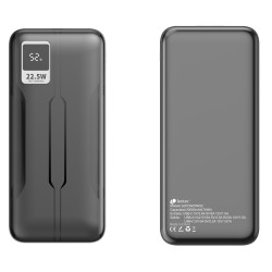 Leotec LEPOW20W22K Powerbank 20.000mAh 22.5W, 20000 mAh, Polímero de litio, Power Delivery 3.0, Quick Charge 3.0, Negro