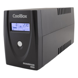CoolBox COO-SAIGD3-800 SAI GUARDIAN3 LCD 800VA 480W 2 SCHUKOS + SOFTWARE, 0,8 kVA, 480 W, Seno, 162 V, 290 V, 50/60 Hz