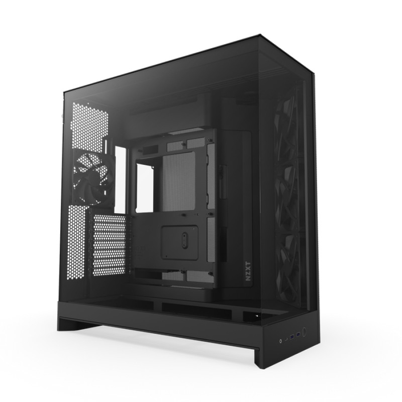 NZXT CM-H92FB-01 H9 Flow, Midi Tower, PC, Negro, ATX, EATX, micro ATX, Mini-ITX, Malla, SGCC, Vidrio templado, 16,5 cm
