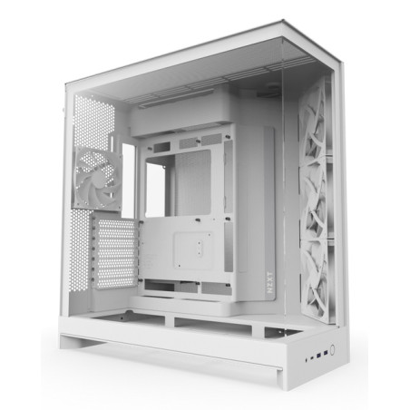 NZXT CM-H92FW-01 H9 Flow, Midi Tower, PC, Blanco, ATX, EATX, micro ATX, Mini-ITX, Malla, SGCC, Vidrio templado, Juego