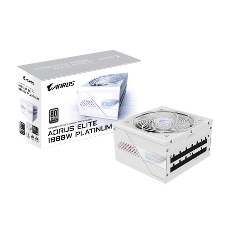 GIGABYTE GP-AE1000PM PG5 ICE EU AORUS ELITE P1000W ICE Fuente de Alimentación - PCIe 5.0, 80 PLUS Platinum, Diseño